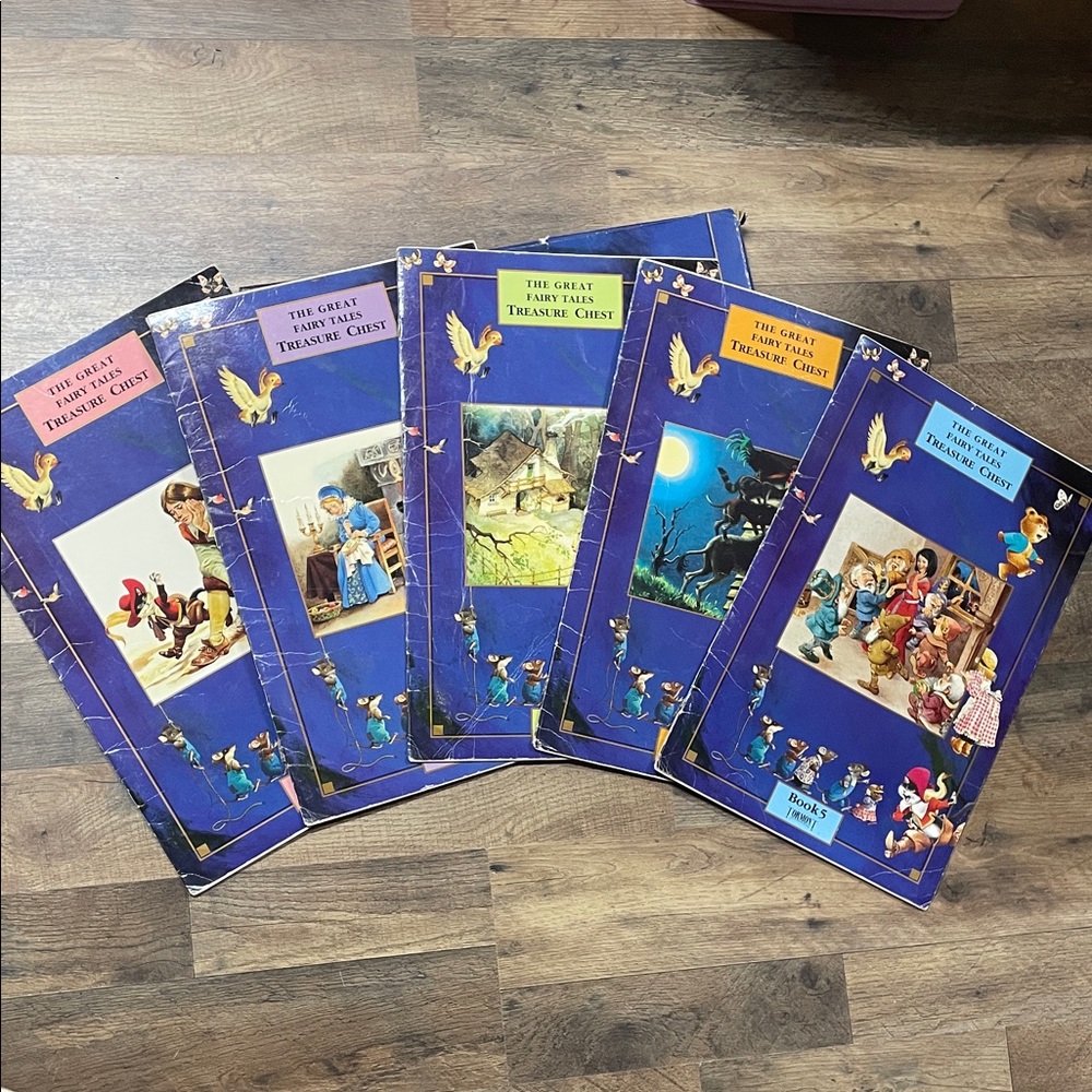 The Great Fairy Tales Treasure Chest Kids Book Set - Blue Covers